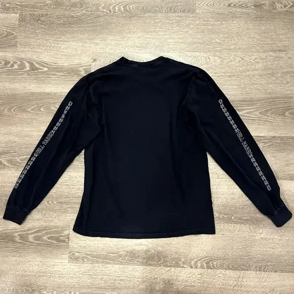 Hell Babes Graphic Long Sleeve Eagle Chain Print Top Black Medium89 - Picture 9 of 15